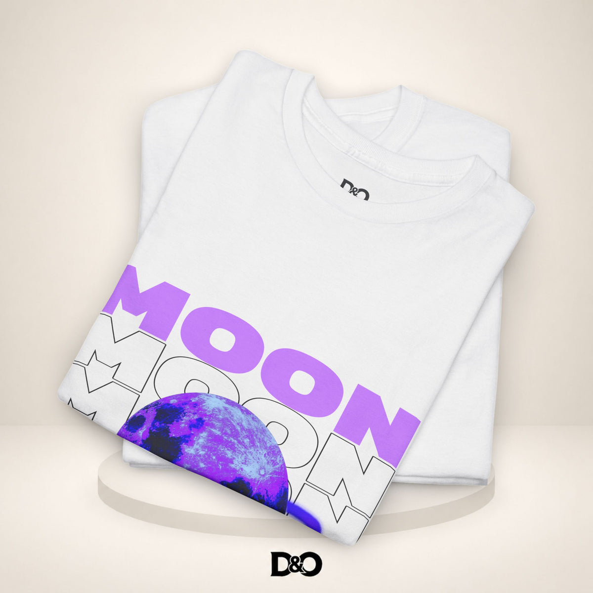 Moon Planet Graphic Tee — "Earth-01" Retro Purple Space T-Shirt