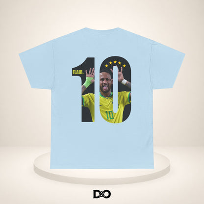 Soccer Jersey Neymar Jr. Tee — Number 10 Flair Back-Print T‑Shirt