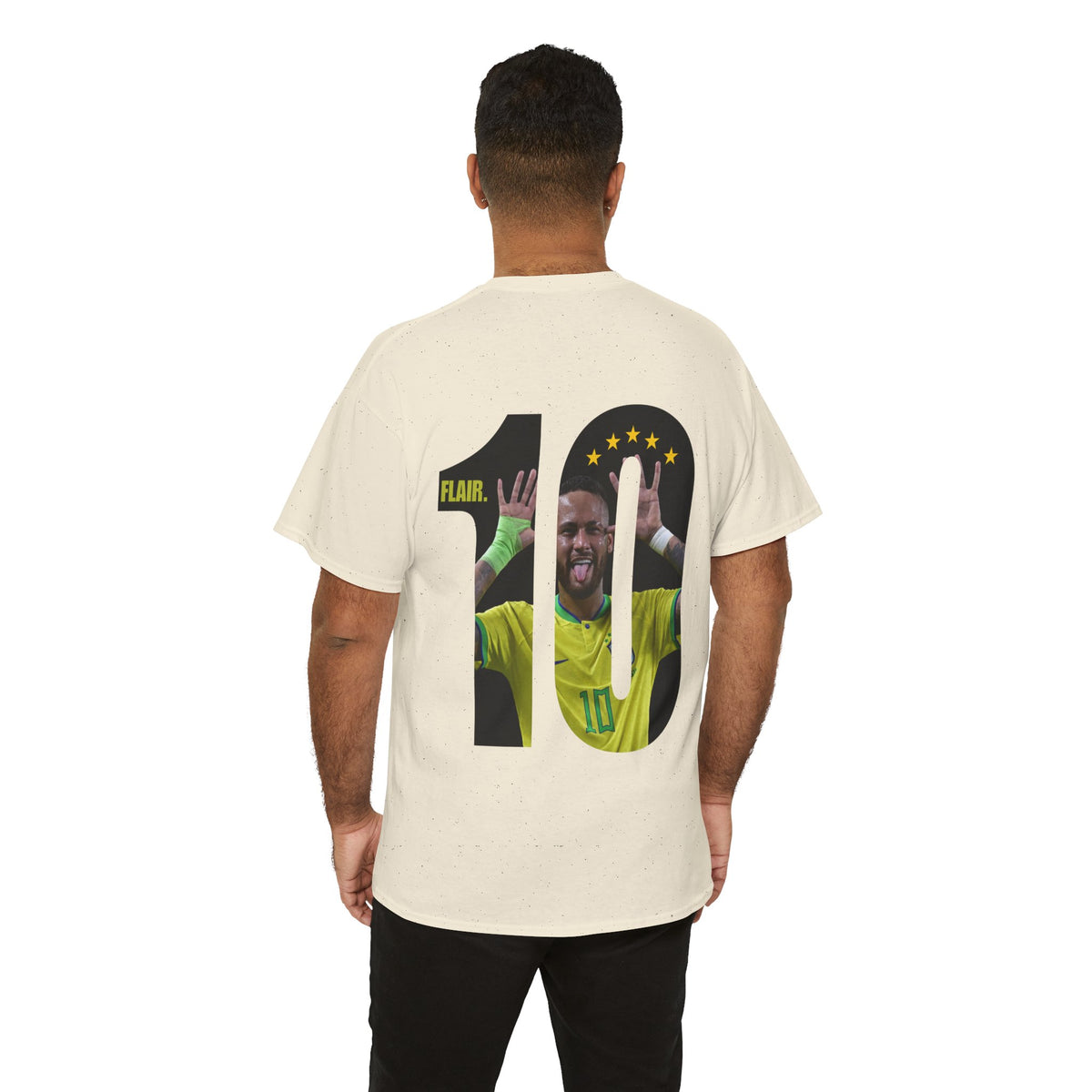 Soccer Jersey Neymar Jr. Tee — Number 10 Flair Back-Print T‑Shirt