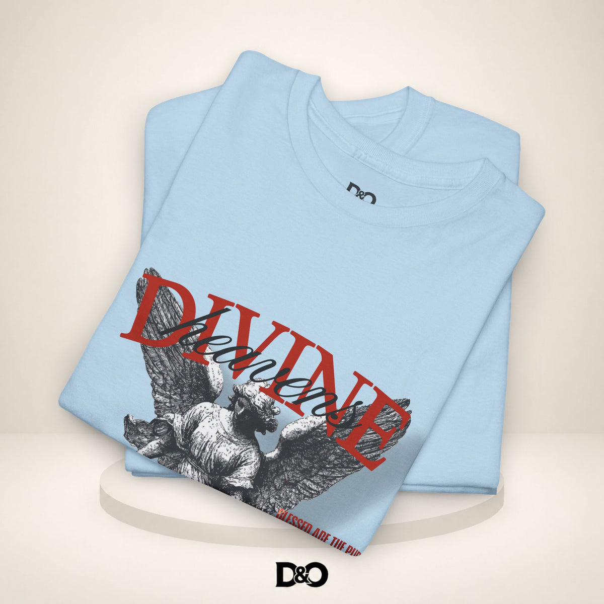 T-shirt graphique Ange Divin — T-shirt style statue vintage