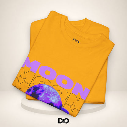 Moon Planet Graphic Tee — "Earth-01" Retro Purple Space T-Shirt