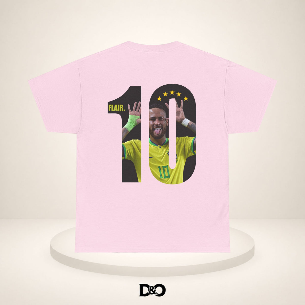 Soccer Jersey Neymar Jr. Tee — Number 10 Flair Back-Print T‑Shirt