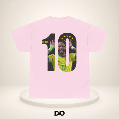 Soccer Jersey Neymar Jr. Tee — Number 10 Flair Back-Print T‑Shirt