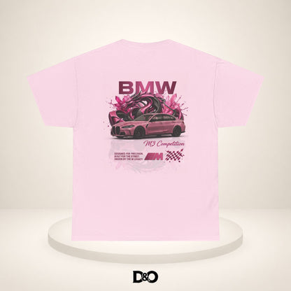 Car Competition Tee — Pink Racing Car Graphic T-Shirt