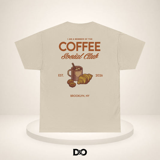 Kaffee Sozialclub Tee — "Ich bin Mitglied des Kaffee Sozialclubs" Grafik T-Shirt