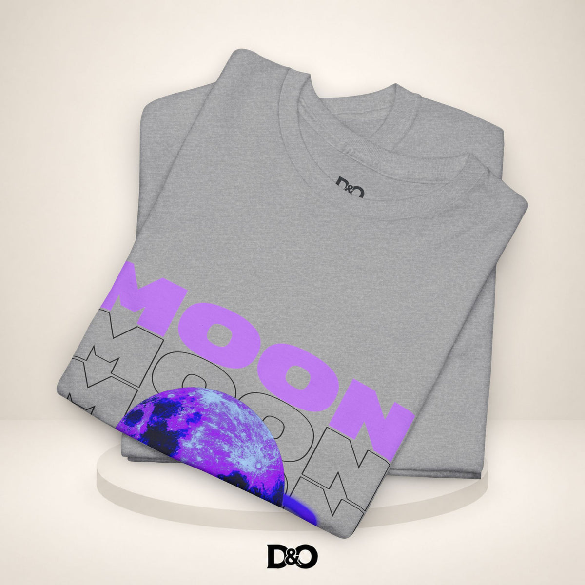 Moon Planet Graphic Tee — "Earth-01" Retro Purple Space T-Shirt