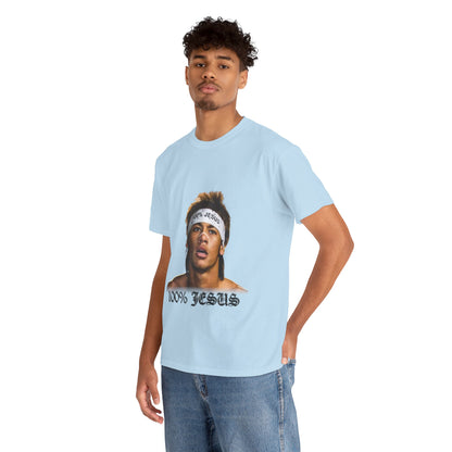 Jesus Stirnband Neymar Jr. Tee — "100% JESUS" Grafik T-Shirt