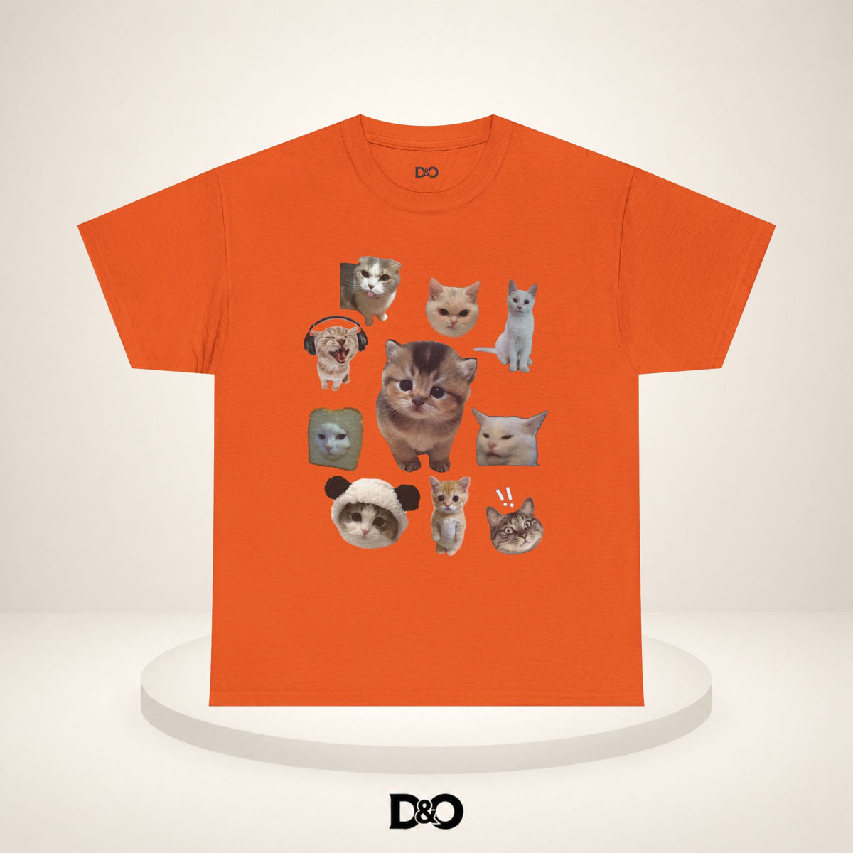 Süße Katzenköpfe T-Shirt — Collage von adorablen Kätzchenköpfen